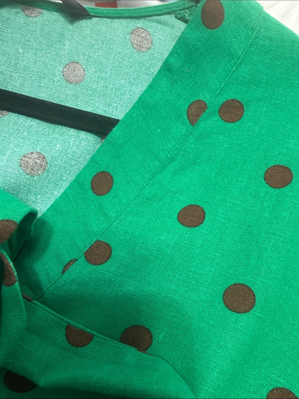 Zara Green Polka Dot A-Line Skirt - Picture 9 of 9